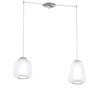 Lampadario due luci moderno e luminoso trasparente  43315