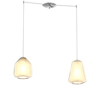 Lampadario due vetri ambra design Beta e Gamma  43313