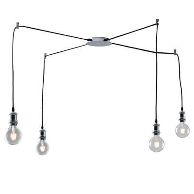 Lampadario a sospensione con portalampade vintage cromato con fili 42249 LUCI VINTAGE