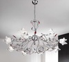 Lampadario moderno con cristalli colorati e vetro sfaccettato  41409