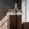 Immagine aggiuntiva di Lampadario 8 luci grande eleganza per salone camera da letto montatura avorio