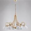 Particolare di Lampadario 8 luci grande eleganza per salone camera da letto montatura avorio  43162
