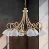 Lampadario 8 luci grande eleganza per salone camera da letto montatura avorio  43162