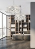 Lampada a sospensione grande design decorativo 70 cm foglie bianche plastica  41838