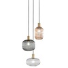 Particolare di Lampadario eleganti trasparenze con fili e 3 luci a grappolo  43860