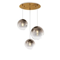 Lampadario moderno grappolo 3 sfere sfalsate design bronzate 1194OS/S3-TPM-BR TOP LIGHT