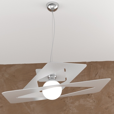 Lampadario a sospensione grigio design moderno zig-zag 1159/S60-GR WACKY TOP LIGHT