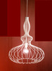 Lampadario moderno bianco in gabbia metallica 54cm LUCI E COLORI