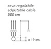 Misure lampada con fili distanziabili 3 luci