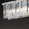 Particolare di Lampadario con gocce di cristallo moderno lungo 87cm lineare  43921