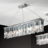Lampadario con cristalli 8 luci lineare lungo 1 metro e 10cm  43920 - foto 4
