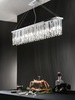 Lampadario con cristalli 8 luci lineare lungo 1 metro e 10cm  43920
