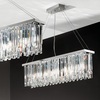 Lampadario con gocce di cristallo moderno lungo 87cm lineare  43921