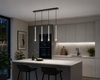 Immagine aggiuntiva di Lampadario moderno lineare 4 tubicini in linea retta metallo nichel  42793