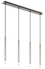 Lampadario moderno lineare 4 tubicini in linea retta metallo nichel  42793 - foto 4
