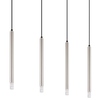 Lampadario moderno lineare 4 tubicini in linea retta metallo nichel  42793 - foto 6
