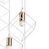 Particolare di Lampadario bianco luminoso cubetti metallo ICE SP5 BIANCO IDEAL LUX