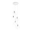 Lampadario bianco luminoso cubetti metallo ICE SP5 BIANCO IDEAL LUX