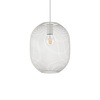 Immagine aggiuntiva di Lampadario a Sospensione Bianco piccolo d24 in Rete Metallica ovale NET SP1 D