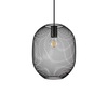 Lampadario Moderno Ovale Nero d24 sospensione Industrial a Trama Stretta NET SP1 D24 NERO IDEAL LUX