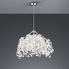 Particolare di Lampadario moderno 38 cm design cascata foglie bianche plastica  41837