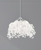 Ulteriore dettaglio di Lampadario moderno 38 cm design cascata foglie bianche plastica  41837
