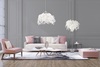 Lampadario moderno 38 cm design cascata foglie bianco plastica 41837 LEAVY LUCI MODERNE - foto 4