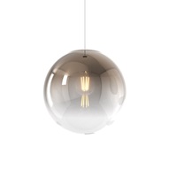 Lampadario design sfera bronzata 25cm in vetro  42514