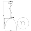 Misure Lampadario a cupola metallo e legno 40cm