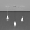Lampadario decentrato 3 luci vetro conico 1079/S3-S TOP LIGHT