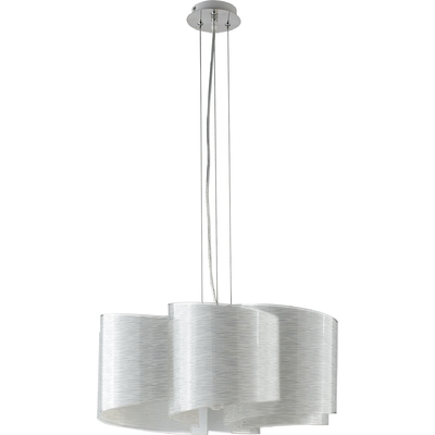 Lampadario moderno a 6 luci vetro curvato decoro grigio 39471 LUCI MODERNE