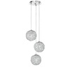 Lampadario a sospensione con 3 sfere in filo di alluminio a grappolo 39581 LUCI MODERNE
