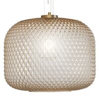 Lampadario sfera aperta ambra vetro sfaccettato 40cm 42637 LUCI MODERNE
