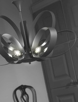 Lampadario 9 luci grigio antracite design ellisse moderno e grande 41422 LUCI MODERNE
