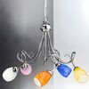 Altra foto Lampadario vetri colorati 5 luci