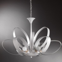 Lampadario design ellisse 9 luci bianco moderno  41421