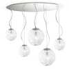 Immagine aggiuntiva di Lampadario grande 5 sfere trasparenti grandi e piccole con fii MAPA MAX SP5 I