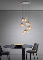 Lampadario moderno fili regolabili e 5 sfere 20cm E27  42486