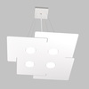 Lampadario moderno forma quadrata metallo bianco 1161/S4 ECHO TOP LIGHT