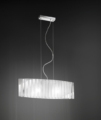 Lampadario moderno 2 luci  lineare righe 70x20cm 6284 PERENZ