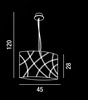 Misure del lampadario PERENZ 6240