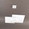 Lampadario moderno metallo bianco 2 luci forma piatta 1161/S2 ECHO TOP LIGHT