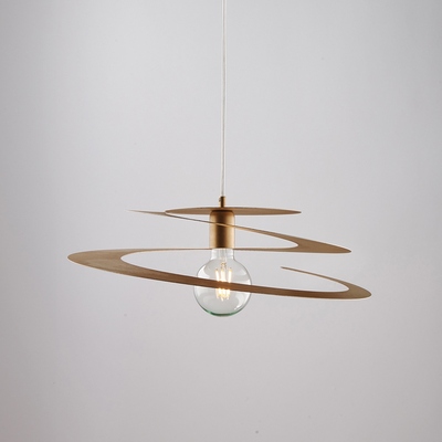 Lampadario sospensione moderno oro spirale in metallo d50  42384