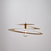 Lampadario sospensione moderno oro spirale in metallo d50  42384