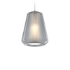 Lampadario piccolo vetro fum&egrave; per ambienti moderni industriali o urban  43286