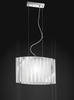 Lampadario moderno righe trasparenti 45x28 6282 PERENZ