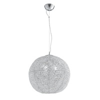 Lampadario a sfera con fili metallo e cristalli 45cm 3 luci E27 37805 LUCI MODERNE