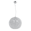 Lampadario a sfera con fili metallo e cristalli 45cm 3 luci E27 37805 LUCI MODERNE