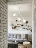 Lampadario moderno o plafoniera bianca con 3 luci E27 e bracci flessibili 6678B PERENZ