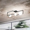 Lampadario moderno design curve quadre nero 3 sferette camera da letto ingresso bagno ANGOLO PL3 NER